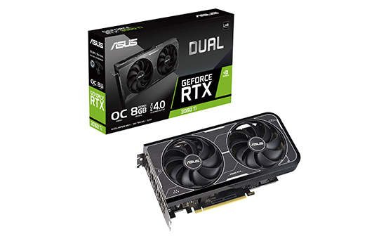 Placa de Vídeo Asus GeForce RTX 3060 Ti, DUAL, OC Edition, 8GB